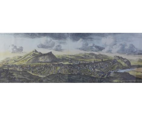 Prospect of Edinburgh from the North, framed print, 80 x 30cm 