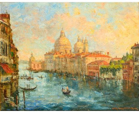                     FRIEDRICH,             Wilhelm Esk.    VenedigÖl/Leinwand. Rechts unten signiert. 20. Jh. 36 x 45 cm. Ger