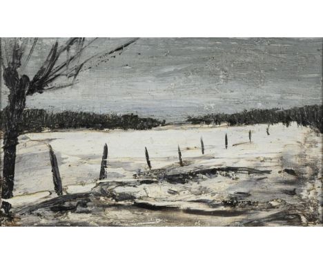                     LAPORTE,             Georges(1926 Paris - 2000 ebd.)    WinterlandschaftÖl/Leinwand. Unsigniert. 14 x 24 