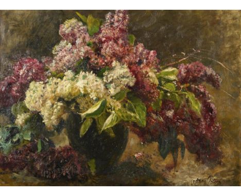                     PETERS,             Anna (1843 Mannheim - 1926 Sonnenberg)    BlumenstilllebenÖl/Leinwand. Rechts unten s
