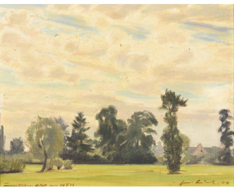                     CROISSANT,             Hermann (1897 Landau - 1963)    "Im Wiesental"Öl/Malkarton. Rechts unten signiert,