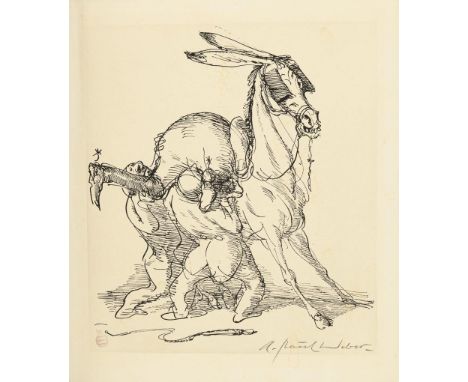                     WEBER,             Andreas Paul (1893 Arnstadt - 1980 Schretstaken)    "Der Aufsteiger"Lithografie. Bleis