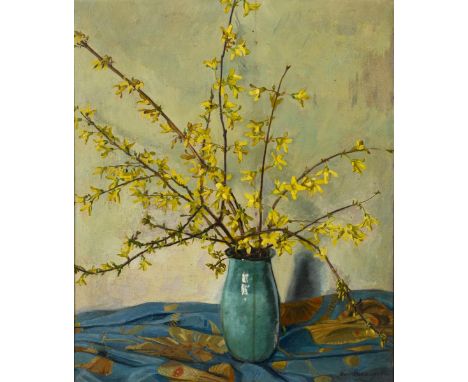                     STAUDINGER,             Karl(1905 Nürnberg - 1983 Grafing)    ForsythienÖl/Leinwand. Rechts unten signier