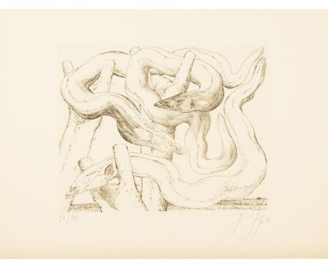                     GRASS,             Günter (1927 Danzig - 2015 Lübeck)    "Aale"Radierung. Bleistiftsignatur. [19]73. Exem