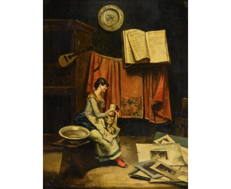                     MIRALLES DARMANIN,             Enrique(1855 - 1900)    Genreszene mit junger FrauÖl/Holz. Links unten sig