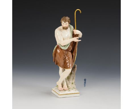 Mythologische Figur. KPM Berlin. Zeptermarke und roter Reichsapfel, Jahreszeichen 1908. Modell-Nr.: 1221.             Polychr
