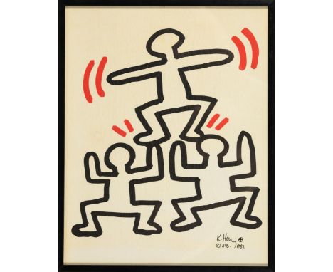                     HARING,             Keith (1958 Reading - 1990 New York City)    3 von 6 Werken der "Sali-Adalat, Bayer-S
