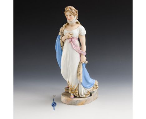 Königin Luise. Triebner, Ens & Co. Blaumarke, ab ca. 1894. Modell-Nr.: 11.             Biskuit, farb- und goldstaffiert. H 35