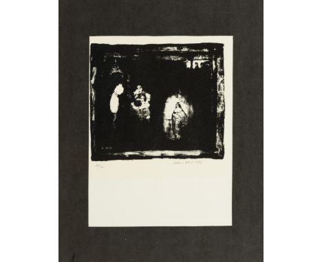                     EBERT,             Albert (1906 Halle/Saale - 1976 Halle/Saale)    "Weihnachtslegende"Lithografie. Bleist