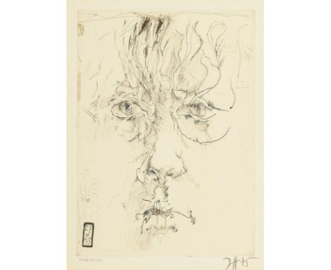                     JANSSEN,             Horst (1929 Hamburg - 1995 Hamburg)    "Selbst für CC"Radierung. Bleistiftmonogramm.