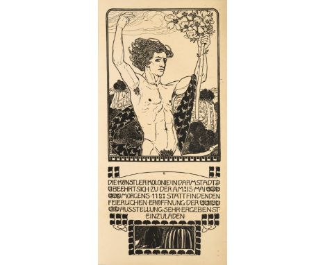                     BÜRCK,             Paul (1878 Straßburg - 1947 München)    Jugendstil-Originalplakat der Künstlerkolonie 
