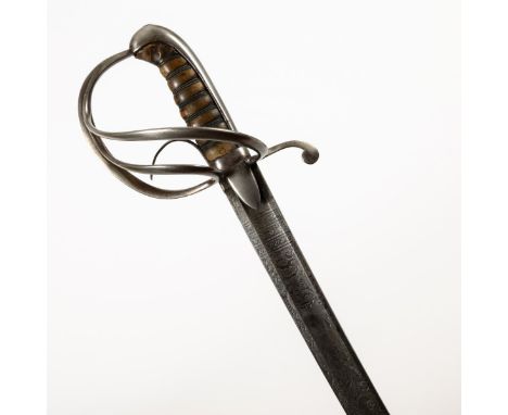 Kavallerie Offizierssäbel 1816. Auf Rückenklinge: "E.L. Voigt Haupt Zeughaus Schwertfeger in Dresden". Sachsen.             K