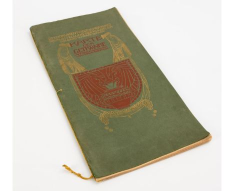                     BÜRCK,             Paul (1878 Straßburg - 1947 München)    Original-Getränkekarte von 1901 zur Ausstellun