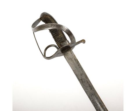 Ulanensäbel 1811. Klinge gemarkt "Fischer K". Sachsen.             Klinge L 77 cm, Gesamt L 98 cm.             Gekrümmte brei
