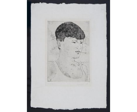                     HECKEL,             Erich (1883 Döbeln - 1970 Radolfzell)    Knaben-Porträt: "Jacques"Radierung. Signiert