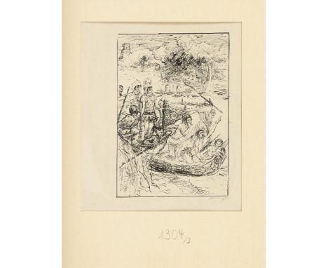                     SLEVOGT,             Max (1868 Landshut - 1932 Leinsweiler-Neukastel)    Mythologische SzeneLithografie. 