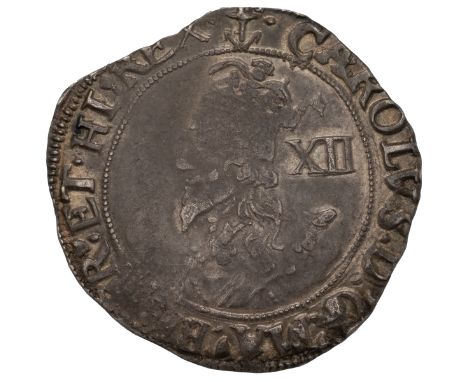 1638-1639 Charles I Tower under the King silver Shilling with anchor mintmarks (S 2797). Obverse: group E, type 4.1 larger bu