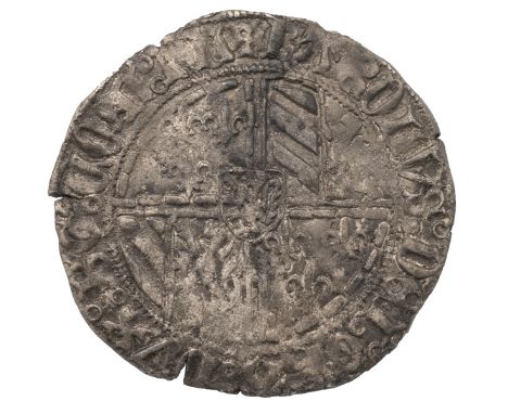 1467-1477 Charles the Bold 'Vierlander' Double Gros Bruges, Flanders, Burgundian Netherlands. Obverse: Burgundian arms, '+ KA
