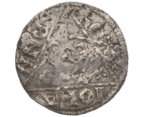 1208/9-c1211/12 King John, third coinage 'Rex' &nbsp;silver Penny, Roberd on Dublin (S 6228). Obverse: facing bust in a trian