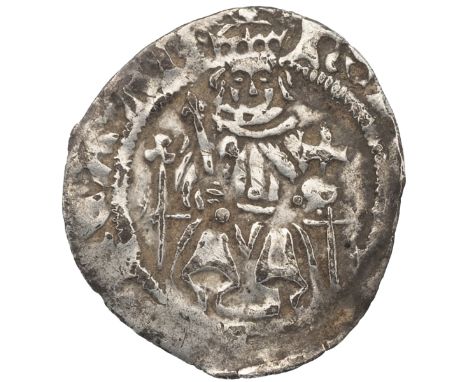 1480-1500 King Henry VII 'Sovereign' Penny struck at York under Archbishop Rotherham (S 2236, North 1728). Obverse: enthroned