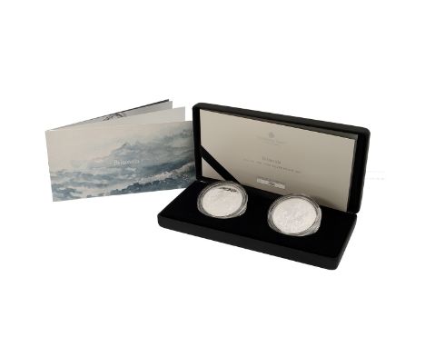 2023 two-coin Royal Mint 1oz silver Britannia set, one proof, one frosted, from an LEP of just 520. Includes (1) 2023 Britann