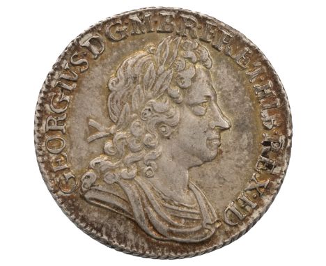 1723 South Sea Company King George I silver Shilling with 'SSC' in the angles (S 3647, Bull 1586, ESC 1176). Obverse: first l