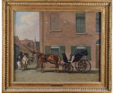 James Pollard (British, 1792-1867) Mr. MacNamara's Gig Oil on canvas With a Pawsey &amp; Payne sticker verso Property of a ge