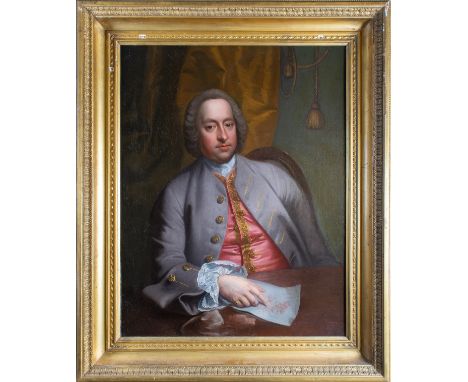 Nathaniel Dance Holland RA (1735 - 1811) A portrait of Mr Hill of Bristol Label&nbsp;verso inscribed, 'Portrait of Mr Hill, g