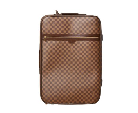 Louis Vuitton A Pegase damier ebene leather rolling suitcase/travel bag With brass hardware and the original padlock and key 