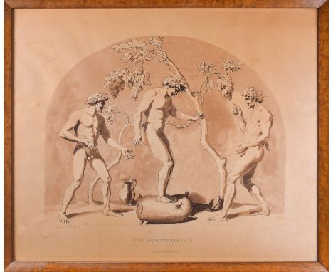 Frederick Christian Lewis the Elder (English, 1779-1856) A pair of etchings after Poussin, in His Majesty's Collection Etchin