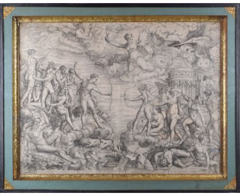 Nicolas Beatrizet (French, 1515–ca. 1566), after Baccio Bandinelli The Combat between Reason and Love Rome, 1545 Published by