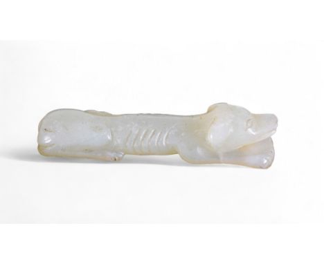Chinese 19th century or earlier Jade recumbent dog Property of a gentleman From the collection of Peter Roe