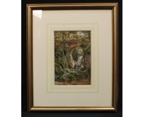 W H K (early 20th century)Jeanie Deans Brig, Gallowaymonogrammed, dated 1910, watercolour, 24cm x 16cm 