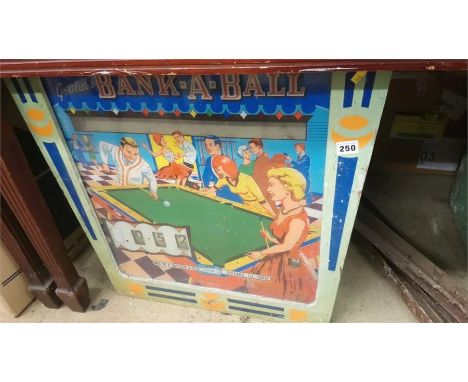 A 1950/1960's pin ball machine by D. Gottlieb and Co. Chicago, 'Bank a Ball'