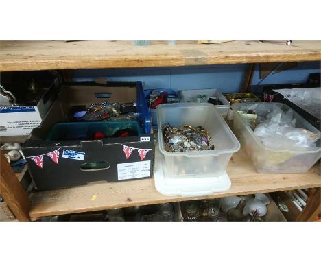 Shelf of costume jewellery (large quantity)