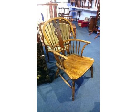 A stick back Windsor chair