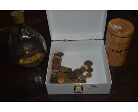 A selection of vintage collectable coins and currency