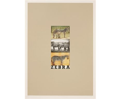 *Sir Peter Blake RA (b.1932) 'Z IS FOR ZEBRA' Screenprint in colours, 1991, signed, inscribed with title and numbered 42/95 i