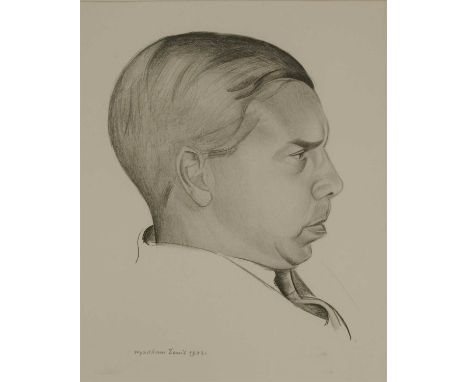 *Percy Wyndham Lewis (1882-1957) PORTRAIT OF J B PRIESTLEY Lithograph, with printed signature 25 x 20cm John Boynton Priestle