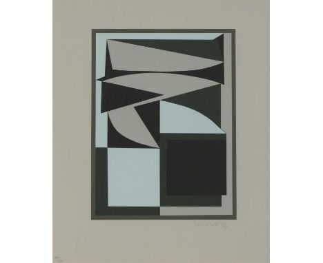 *Victor Vasarely (French, 1906-1997) 'EZINOR' Screenprint in colours, 1949, signed and numbered 117/138 in pencil, from the s