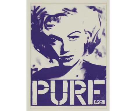 *Pure Evil (b.1968) 'CAR BOOT MARILYN' Screenprint in purple, signed in white pencil, numbered 69/100 in pencil, on wove pape