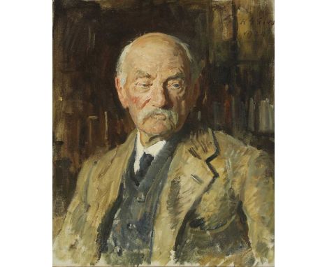 Reginald Grenville Eves RA (1876-1941) PORTRAIT OF THOMAS HARDY, BUST LENGTH Signed and dated 1924 u.r., oil on canvas 61 x 5
