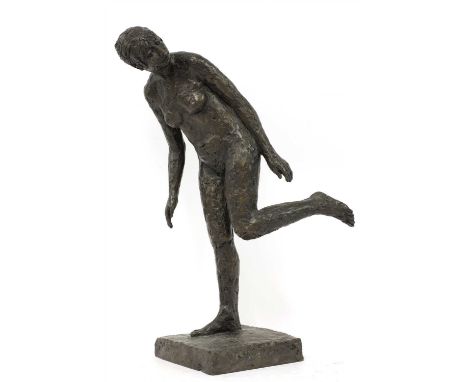 Joanne Brogden (1929-2013) NUDE Bronze, signed with initials, 1/9, studio stamp Bronze Age, London 42cm high