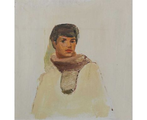 Fred Dubery (1926-2011) SELF PORTRAIT Oil on board 14 x 17.7cm; and eight others, READING IN THE GARDEN Oil on board 21.5 x 2