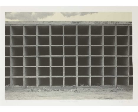 *Dame Rachel Whiteread (b.1963) 'MAUSOLEUM UNDER CONSTRUCTION' Screenprint in colours, 1992, signed, inscribed with title and