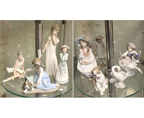 6 LLADRO FIGURES &amp; 4 NAO FIGURES