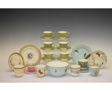 Small collection of 19th Century and later tea and coffee wares, the majority by Royal Worcester, to include a set of six cof