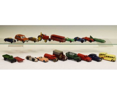 Dinky Toys - Quantity of loose diecast model vehicles to include; Sunbeam Talbot, Aston Martin, Massey-Harris Tractor, Merced