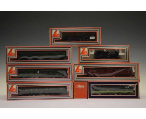 Lima - Four boxed locomotives to include; 'Western Gladiator', 'Meld', etc, together with three boxed carriages (7)