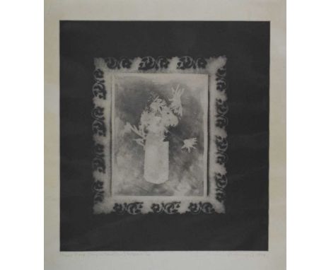 Norman Ackroyd CBE, RA (b.1938) - Etching - Flower Piece (Proof in Dark Sepia), artists proof, signed and dated 1970 lower ri